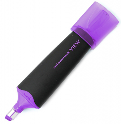 Текст-маркер Uni Promark View с прозрачным наконечником  1-5.0мм фиолетовый