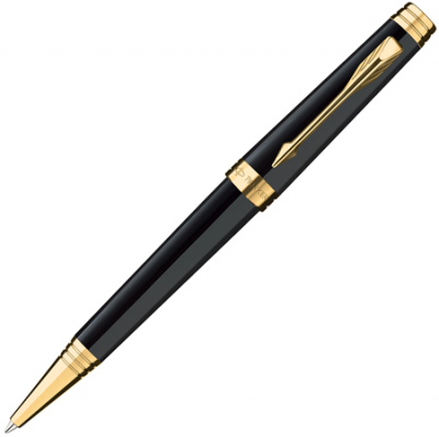 Ручка шариковая Parker Premier Lacque Black GT K560 Medium черные чернила