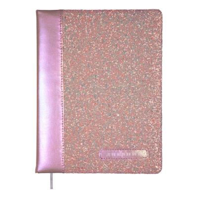 Дневник универсальный deVENTE тонированный блок твердая обложка искусственная кожа аппликация 'Pink' ляссе
