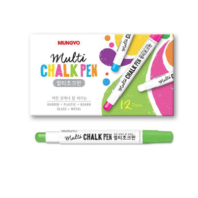 Маркер-карандаш меловой для доски и стекла Mungyo Chalk Pen круглый зеленый