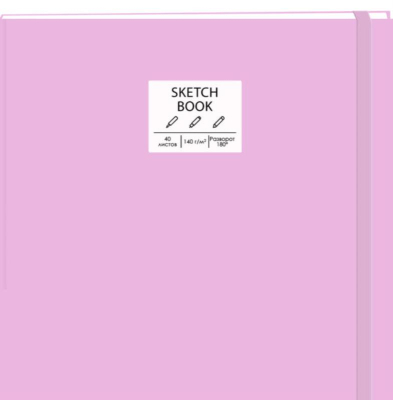 Блокнот для набросков Paper Art Sketch Book 19х19см 140г  40л на сшивке твердая обложка обложка 'Дизайн 3'