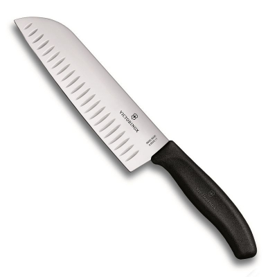 Нож кухонный Victorinox Santoku 17см черный