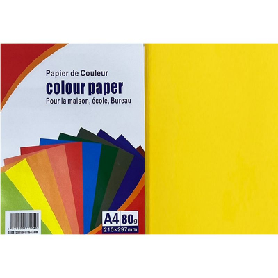 Бумага цветная A4 Colour Paper 80г яркая золотая 100л