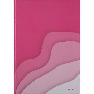 Тетрадь A4 100л клетка на сшивке Listoff® твердая глянцевая обложка 'Розовые волны'