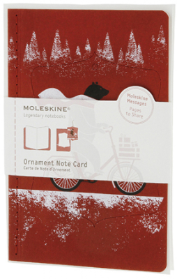 Набор для письма Moleskine® Large 'Ornament Card Bear' красный