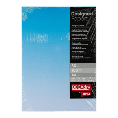Дизайн бумага A4 Decadry 'Синий градиент'  80г 100л