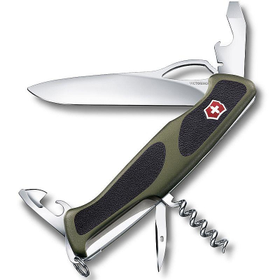 Нож 130мм Ranger 11 функций Grip- 61 One-hand блокировка лезвия зелено-черный