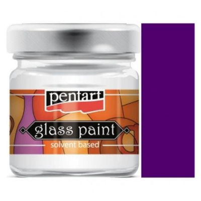 Краска витражная на основе органического растворителя Pentart фиолетовая 30мл