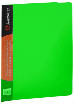 Папка с боковым прижимом 17мм Lamark Neon зеленая