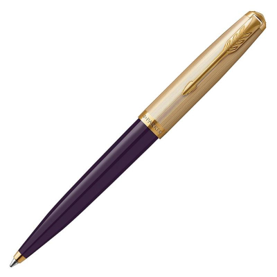 Ручка шариковая Parker 51 DeLuxe Plum GT Medium черные чернила