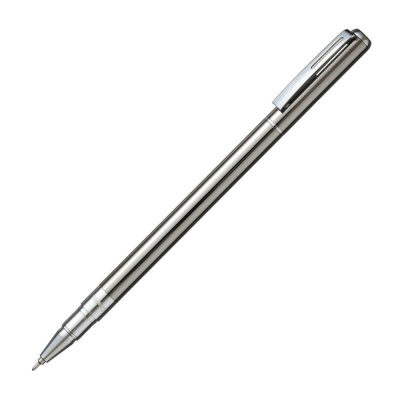 Ручка гелевая Pentel EnerGel 0.5мм металлический хромированный корпус черные чернила