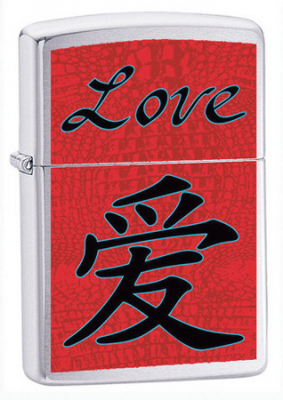 Зажигалка бензиновая Zippo Love Chinese Symbol Emblem