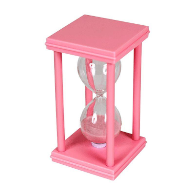 Часы песочные deVENTE 'Classic' 15мин  8x14x8см на подставке розовые