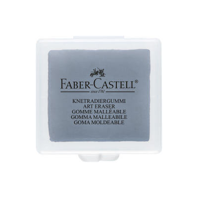 Ластик-клячка для чертежей угля пастели Faber-Castell серый в пластиковой упаковке