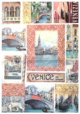 Карта декупажная Renkalik рисовая бумага 25г 35х50см Венеция
