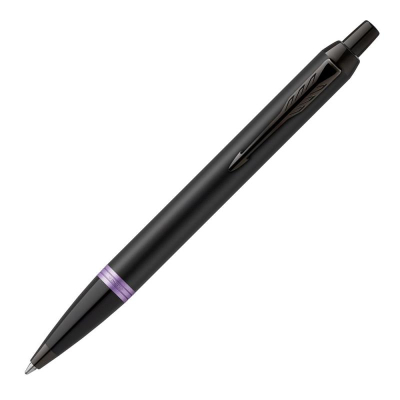 Ручка шариковая Parker IM Vibrant Rings K315 Amethyst Purple PVD Medium синие чернила