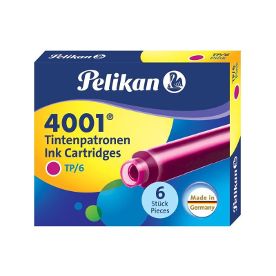 Картриджи чернильные Pelikan 4001® TP/6 Short Pink  6шт розовые