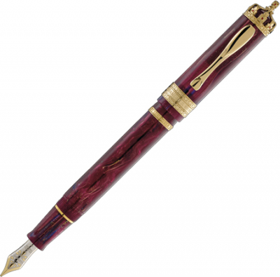 Ручка перьевая Visconti 60-летие королевской власти Елизаветы II рубиновая с позолотой перо палладий 23K Medium