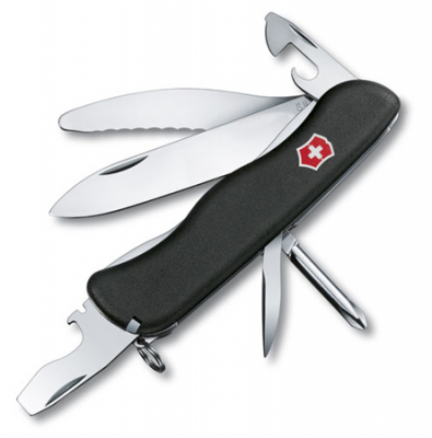 Нож 111мм Services Pocket Tool 12 функций Parachutist блокировка лезвия черный