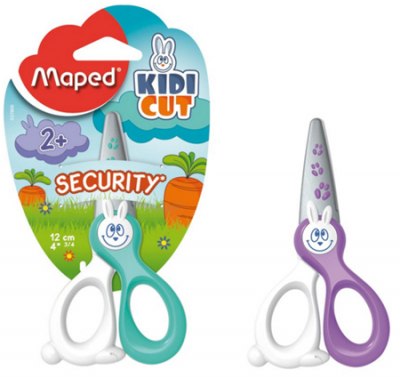 Ножницы детские 13см Maped Kidi Cut безопасные с пластиковыми лезвиями в блистере