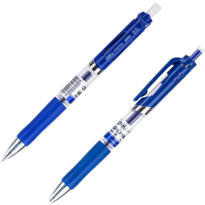 Ручка гелевая автоматическая Deli 0.5мм 'Mate EQ104' с резиновой манжетой синяя