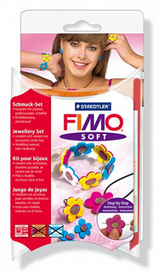 Набор для создания бижутерии Fimo Flowers с пластикой Fimo Soft