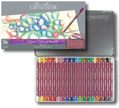 Карандаши цветные художественные Cretacolor Karmina  36цв в металлической коробке