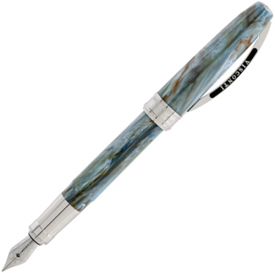 Ручка перьевая Visconti Van Gogh 2011 голубая смола отделка хром перо сталь Medium