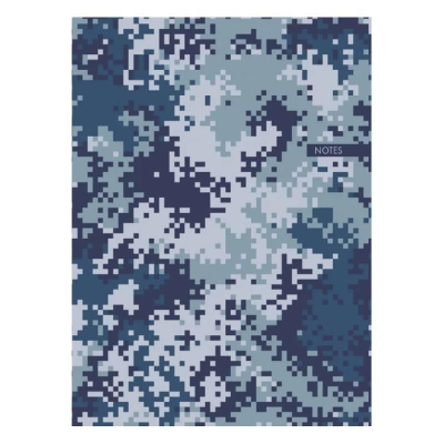 Тетрадь A4 100л клетка на сшивке Listoff® твердая глянцевая обложка 'Синий хаки'