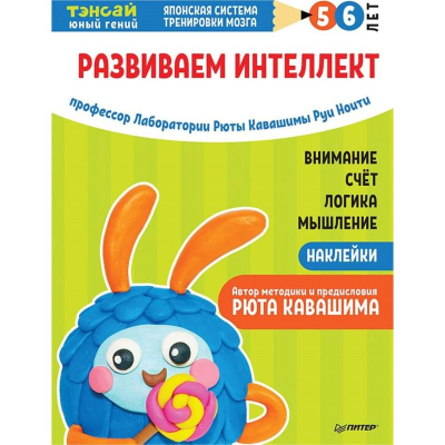 Книга детская развивающая 'Тэнсай Развиваем интеллект 5-6 лет' с наклейками