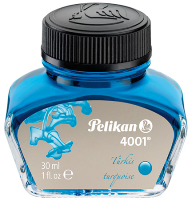 Чернила для перьевой ручки Pelikan 4001® 78 Turquoise 30мл бирюзовые