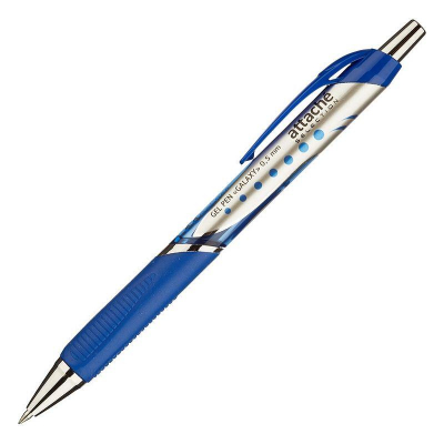 Ручка гелевая автоматическая Attache Selection 0.5мм 'Galaxy' с резиновой манжетой синяя