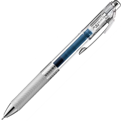 Ручка гелевая автоматическая Pentel 0.5мм EnerGel InFree с резиновой манжетой сине-черная