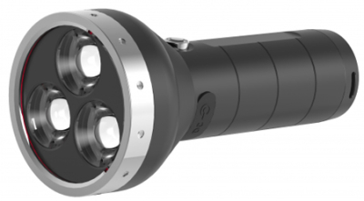 Фонарь светодиодный универсальный LED Lenser 3000лм MT18  3LED аккумуляторный алюминиевый корпус 8х17см черный