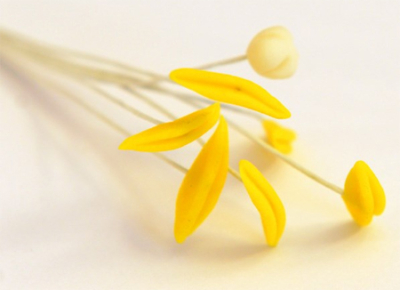 Набор Fleur для лилии тычинки 6шт/пестик 1шт желтый