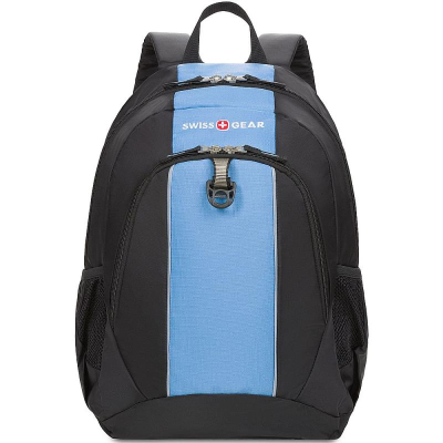 Рюкзак городской Swissgear®  1 отдел 3 кармана 32х45х14см полиэстер черно-голубой