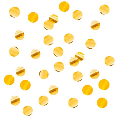 Конфетти Веселуха круглое фольгированное золотое 1см 500гр