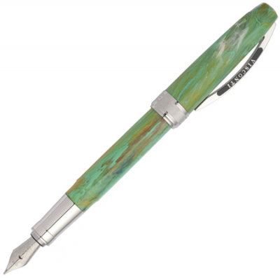 Ручка перьевая Visconti Van Gogh 2014 Irises зеленая смола отделка сталь перо сталь Medium