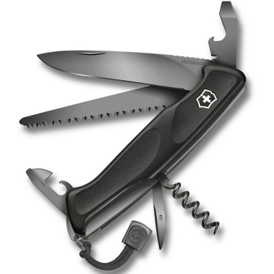 Нож 130мм Ranger 12 функций Grip- 55 Onyx Black блокировка лезвия черный