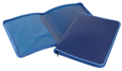 Папка на молнии A4 Attache с внутренним карманом пластиковая 500мкм синяя