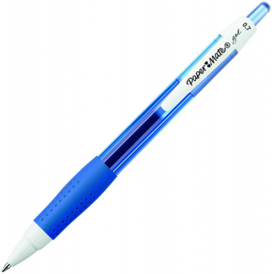 Ручка гелевая автоматическая Paper Mate 0.7мм Gel с резиновой манжетой синяя
