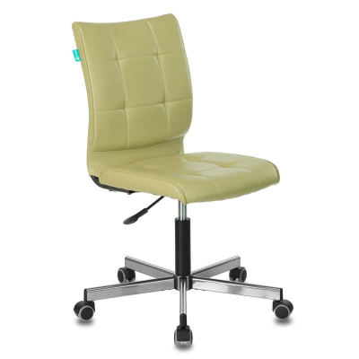 Кресло офисное Бюрократ  330M хромированная крестовина искусственная кожа зеленое
