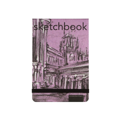 Блокнот для набросков Bruno Visconti Sketchbook 14х21см 110г  80л черная бумага твердый переплет на резинке 4 вида