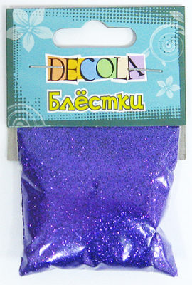 Глиттер Decola  0.3мм 20г фиолетовый