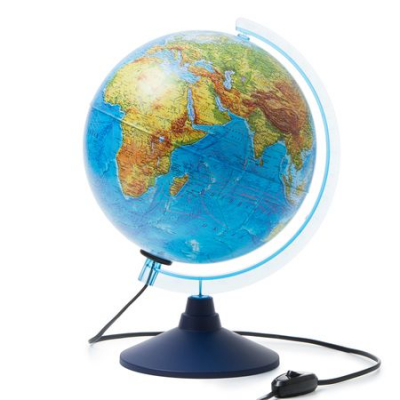 Глобус Земли настольный Globen  25см физическая карта Классик Евро с подсветкой 2022г