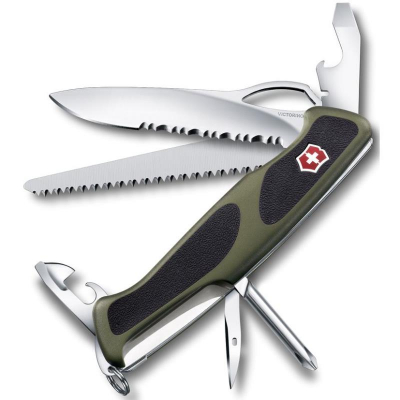Нож 130мм Ranger 12 функций Grip-178 One-hand блокировка лезвия зелено-черный