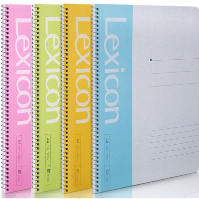 Тетрадь A4&nbsp;&nbsp;80л линейка на спирали Deli картонная обложка 'Lexicon' 4 цвета ассорти