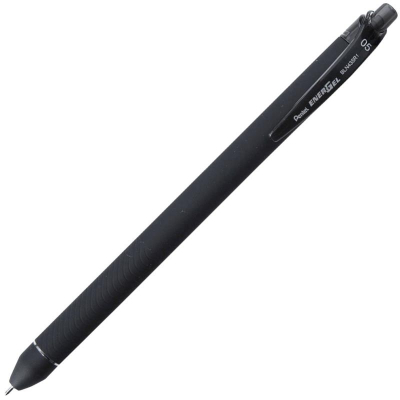 Ручка гелевая автоматическая Pentel 0.5мм 'EnerGel' Soft Touch игольчатый стержень черная