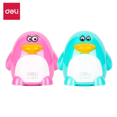 Точилка 2 угла заточки Deli 'Пингвин' 2 цвета ассорти в блистере