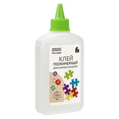 Клей для пазлов и алмазной мозаики полимерный Три совы 115г прозрачный